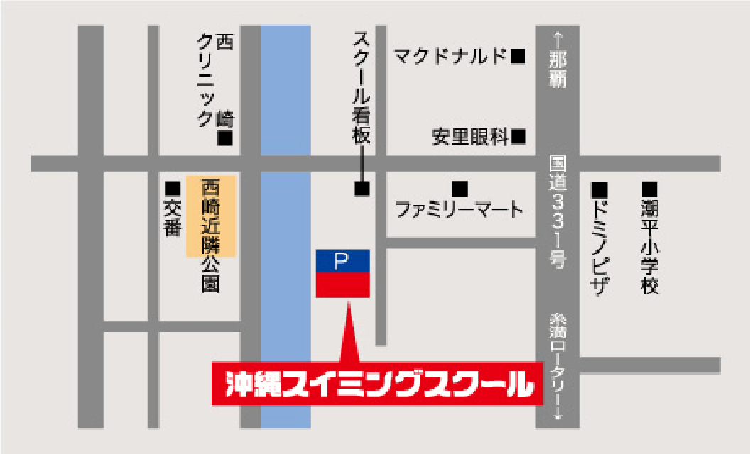 沖縄スイミングスクール 糸満校 地図画像